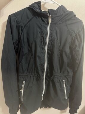 Lululemon Lightweight Black Hooded Windbreaker Jacket